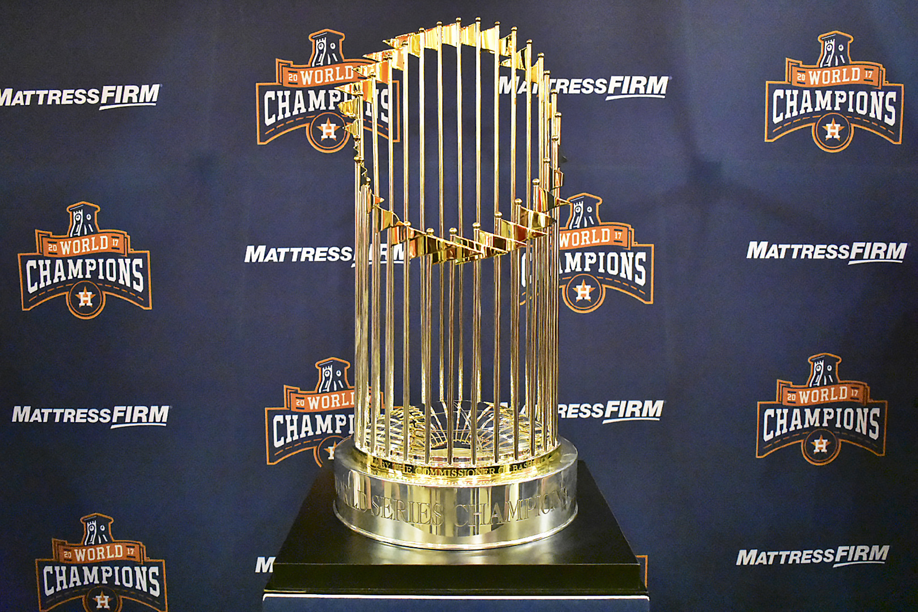 The the Houston Astros 2017 World Series Trophy