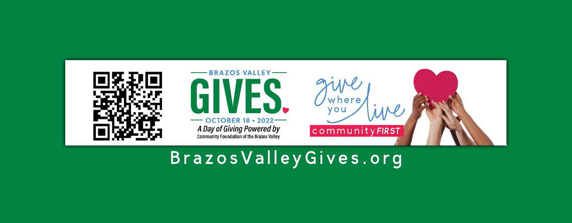 COMMUNITY FOUNDATION’S BRAZOS VALLEY GIVES IS THIS TUESDAY, OCTOBER 18!