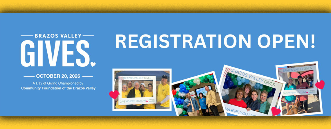 Non-Profit Registration Open for Brazos Valley Gives!